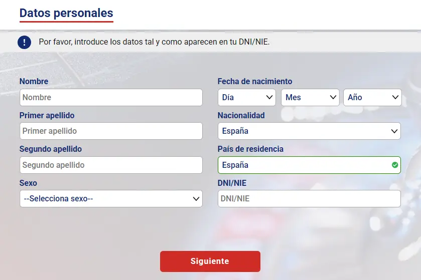 proceso de registro  JokerBet
